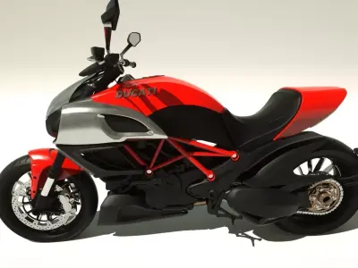 Ducati Diavel Dark 2015 1200CC 3D model