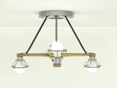 Industrial ceiling lamp  3D model