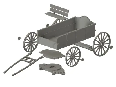 Prairie Wagon STL for resin 3d-printing 3D print model