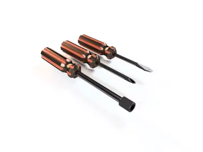 SCREW SCREW KIT MODEL Low-poly 3D model