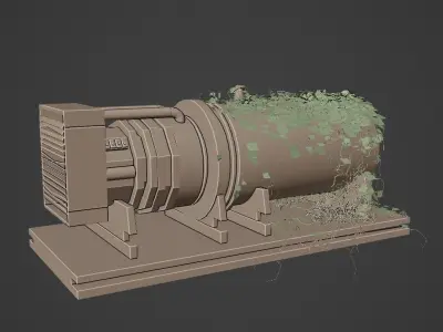 Post Apocalyptic Generator Free low-poly 3D model
