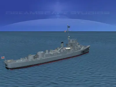 UK Captains Class Frigate HMAV Goodson 3D model