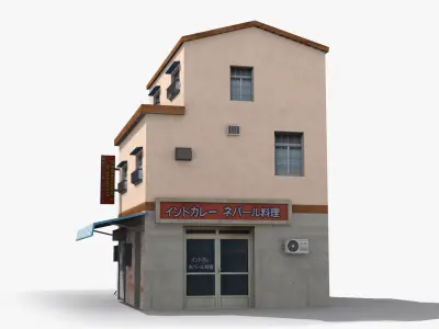 Japanese House x14 Low-poly 3D model