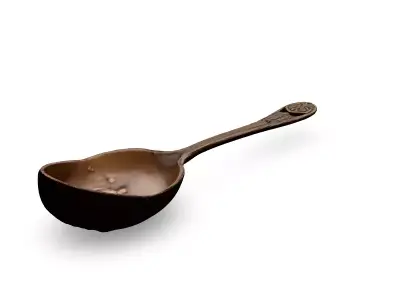 Ornate Vintage Sugar Spoon 3D Model Low-poly 3D model
