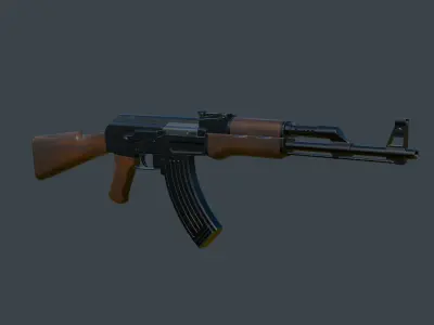 AK-47 Rifle Low-poly 3D model buy