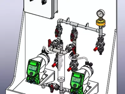 The Duty and Standby PRISMA solenoid dosing pump package  3D model