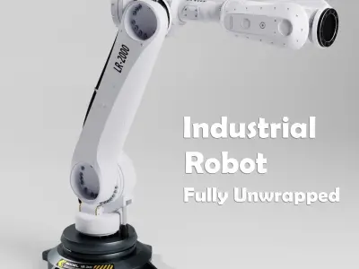 Industrial Robot Low Poly Low-poly 3D model