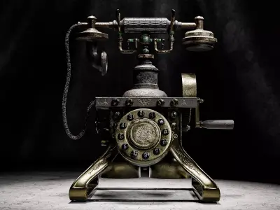 Ornate Vintage Telephone - Photoreal High Poly 3D Model 3D model
