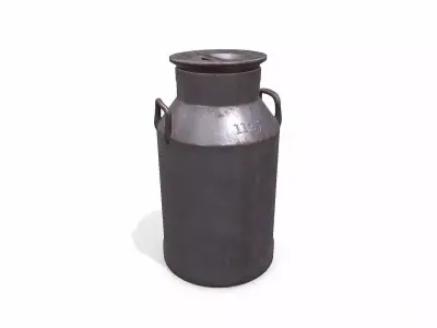 Old Vintage Rusty Milk Can Low-poly PBR Low-poly 3D model