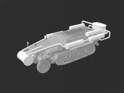 WW2 SDKFZ 251 Holz Gas Convertion 3D print model