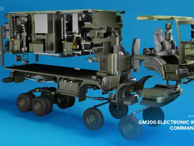 GM200 Electronic Warfare Command Truck 3D model