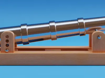 Bombard Cannon Low-poly 3D model