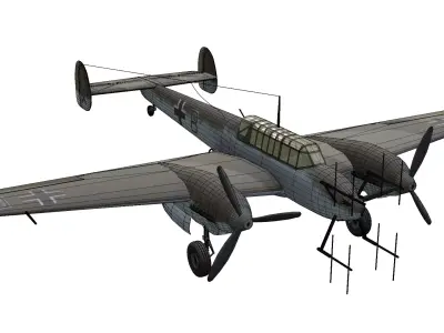 Messerschmitt Bf 110 Low-poly 3D model purchase