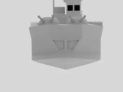 Warship Lowpoly 3D model