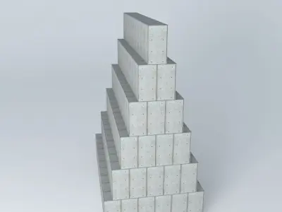Cement Blocks  Free 3D model