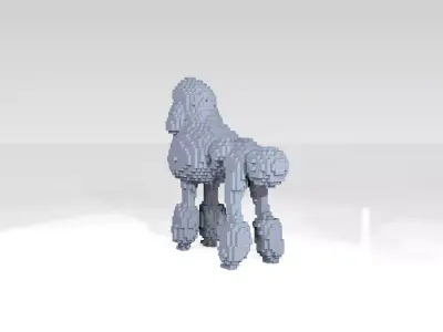 Poodle Voxel 3D model