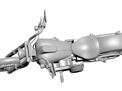Heavy motorcycle 3D model
