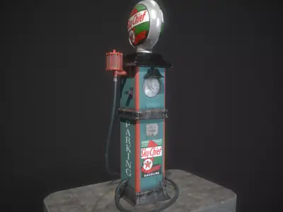 GASOLINE PUMP Low-poly 3D model purchase