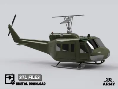 Bell UH-1 HUEY Iroquois - STL files for 3D printing 3D print model