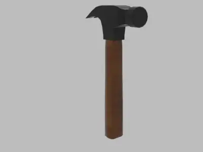 Low Poly Hammer Low-poly 3D model shop