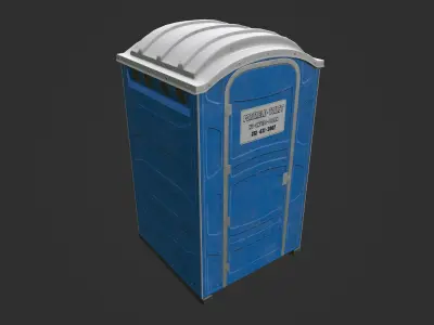 Mobile Toilet Low-poly 3D model