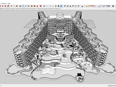 Sketchup Hotel 188 3D model