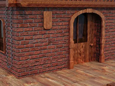 Medieval House Low-poly 3D model buy