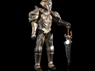 Anduin Wrynn WOW Battle for Azeroth Suit 3D model