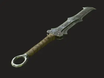 ork long sword Low-poly 3D model