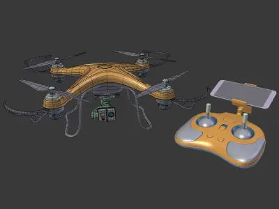 Gneneric Quadcopter Drone V2 Low-poly 3D model