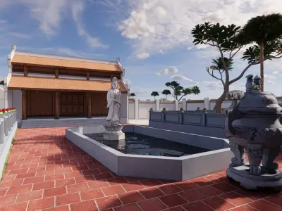 Sacred Ritual  -  Temple Duyen Khanh Free 3D model