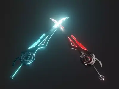 Sword Brothers Low-poly 3D model