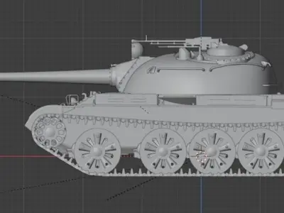 T-55 tank 3D print model
