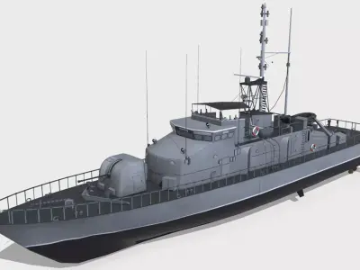 HMAS Fremantle Low-poly 3D model