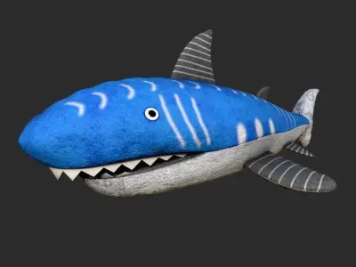 Shark Plush toy Low-poly 3D model