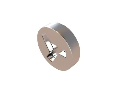 Screw v8 001 Low-poly 3D model