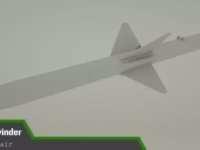 AIM-7 Sparrow Non-Textured 3D model