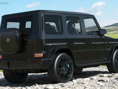 Mercedes-Benz G580 2025 Black Simplified 3D model