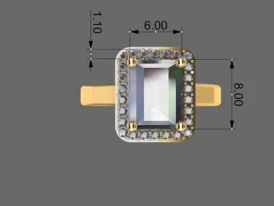 engagement ring 3D model purchase