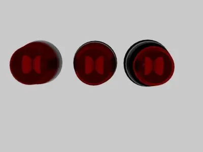 Sirens set of fire extinguishers Low-poly 3D model