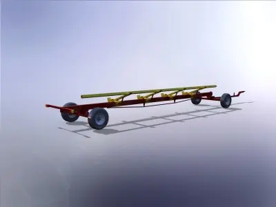 30 ft combine header trolley 3D model
