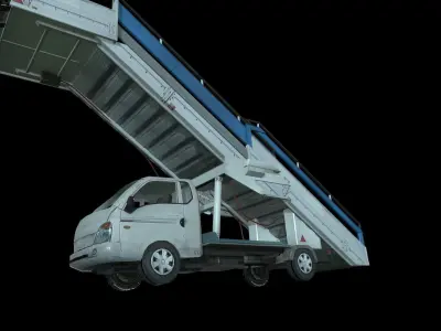 Airport boarding stair truck Low-poly 3D model