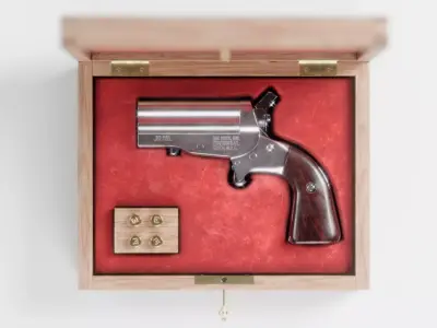 HJS Frontier Four Derringer Bakelite Grip Low-poly 3D model