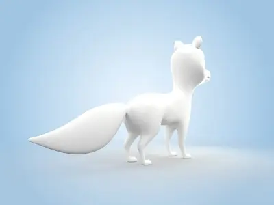 Arctic fox 3D model
