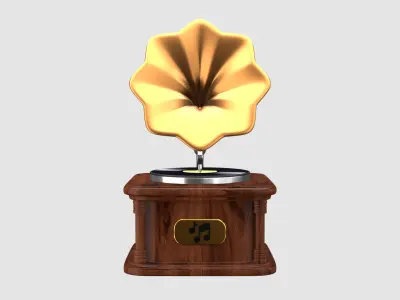 Phonograph Cartoon Music 3D model