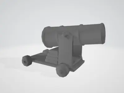 Old Artillery Cannon 3D model