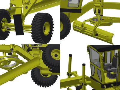 Heavy Equipment - road-grader 3D model