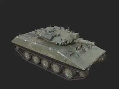 Vietnam War USA Army M551 Sheridan Light Tank Low-poly 3D model