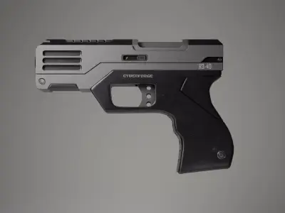Sci-Fi pistol Low-poly 3D model buy