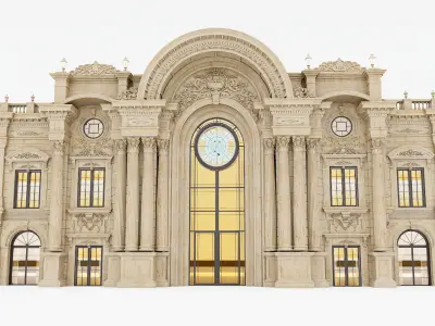 hotel building 3D model 3D model